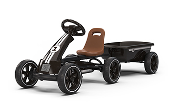 Gokart med sl&auml;pvagn | EXIT Foxy och Black sl&auml;pvagn