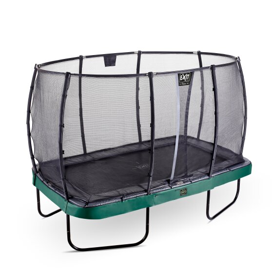 EXIT Elegant Premium trampoline 214x366cm with Deluxe safetynet - green