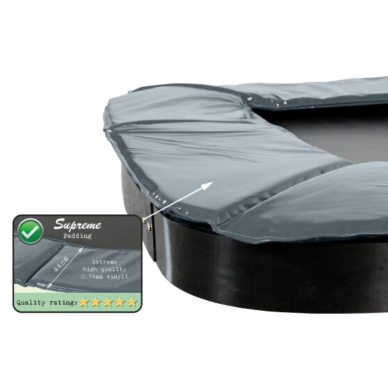 EXIT Supreme ground trampoline 214x366cm - grey