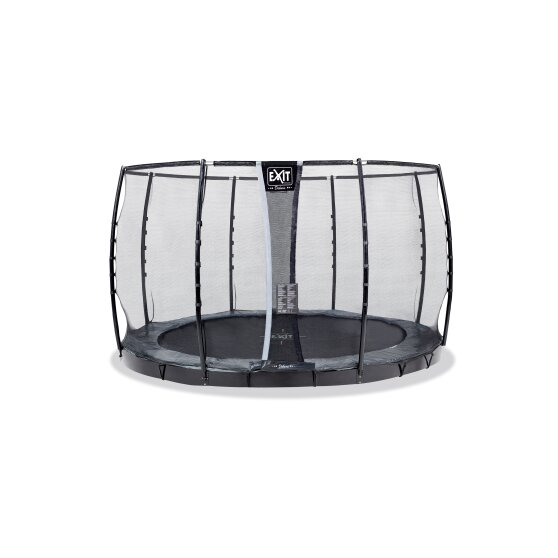 EXIT Supreme ground level trampoline ø305cm with safety net - grey