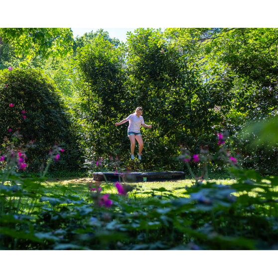 EXIT Silhouette nedgrävd sport-studsmatta ø305cm - svart