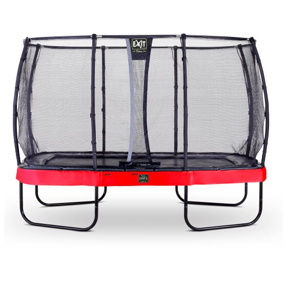 EXIT Elegant Premium trampoline 244x427cm with Deluxe safetynet - red