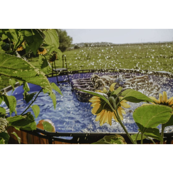 EXIT Black Leather pool ø427x122cm med sandfilterpump - svart