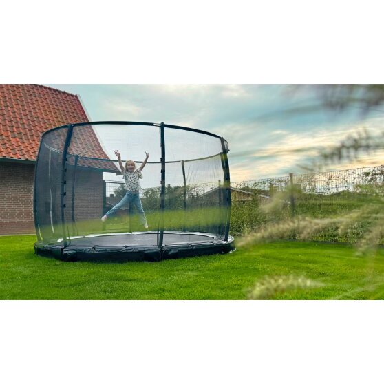 EXIT Allure Premium nedgrävd studsmatta ø366cm - grön