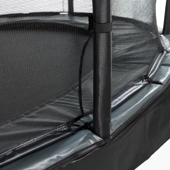EXIT Elegant Premium ground trampoline 244x427cm with Deluxe safety net - black