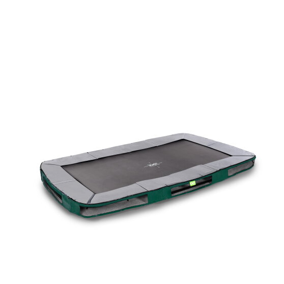 EXIT Elegant nedgrävd sport-studsmatta 244x427cm - grön