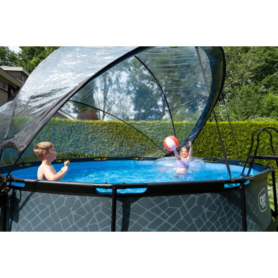 EXIT pooltak ECO ø427cm - även för Intex/Bestway - universell