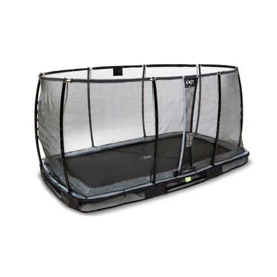 EXIT Elegant Premium ground trampoline 214x366cm with Deluxe safety net - black