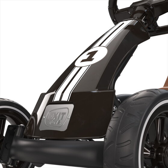 EXIT Foxy gokart med släp för barn svart | från 2 år