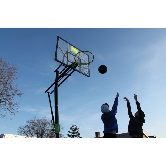 EXIT Galaxy basketball backboard for installing on ground - green/black