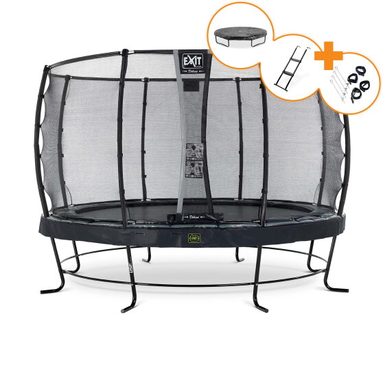 EXIT Elegant Premium studsmatta komplett set ø366cm - svart