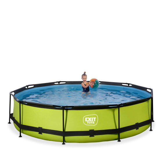 EXIT Lime pool ø360x76cm med filterpump - grön