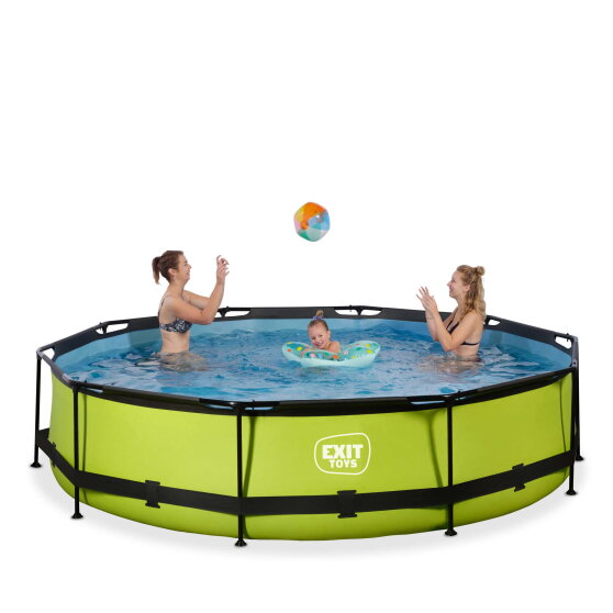 EXIT Lime pool ø360x76cm med filterpump - grön