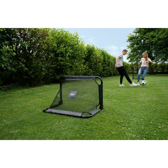 EXIT Pico fotbollsm&aring;l av st&aring;l 90x60cm (set om 2) - svart