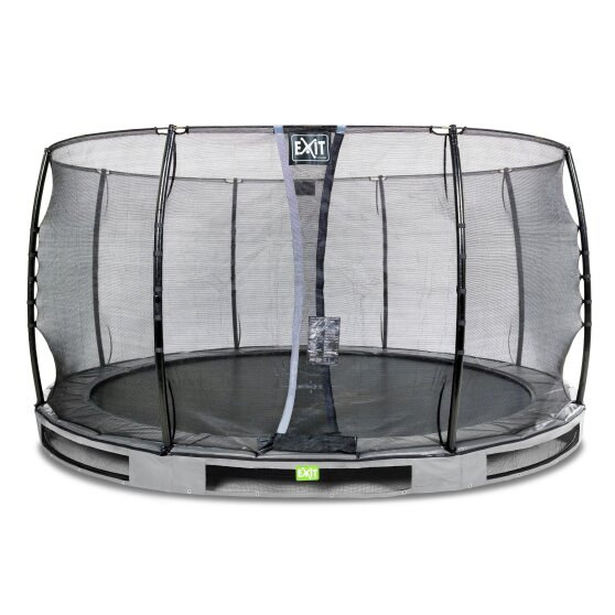 EXIT Elegant ground trampoline ø427cm with Economy safety net - grey