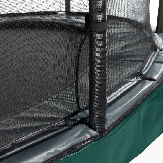 EXIT Elegant Premium ground trampoline ø305cm with Deluxe safety net - green