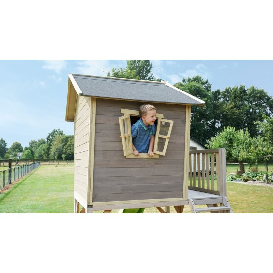 EXIT Crooky 700 wooden playhouse - grey-beige