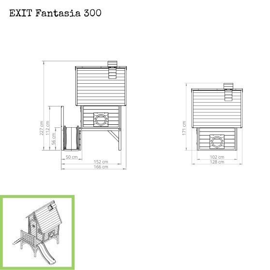 EXIT Fantasia 300 wooden playhouse - red
