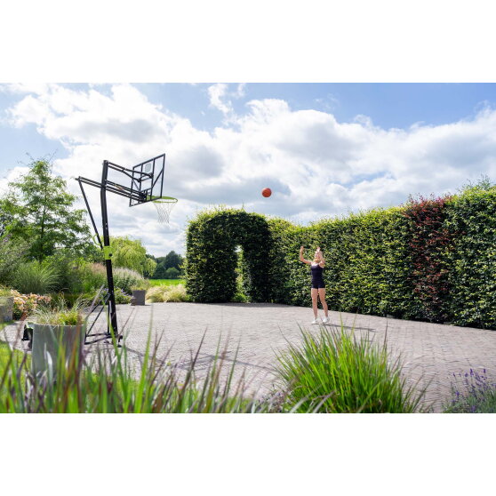 EXIT Galaxy portabel basketkorg p&aring; hjul - gr&ouml;n/svart