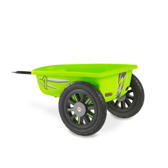 EXIT Spider Green pedal go-kart with trailer - green