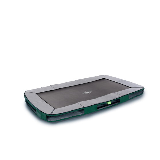 EXIT Elegant nedgrävd sport-studsmatta 214x366cm - grön