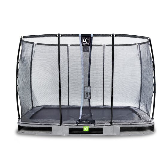 EXIT Elegant Premium ground trampoline 214x366cm with Deluxe safety net - grey