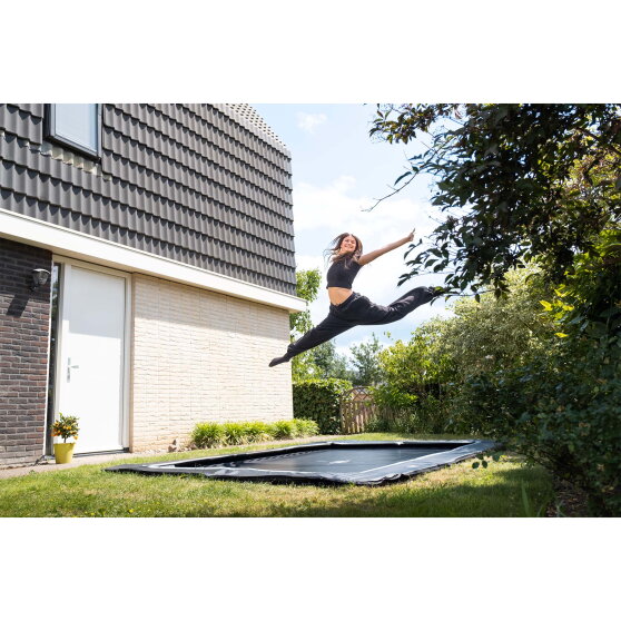 EXIT InTerra sport-marktrampolin 214x305cm - svart