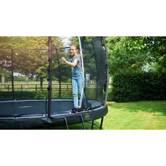 EXIT Elegant Premium trampoline ø427cm with Deluxe safetynet - black