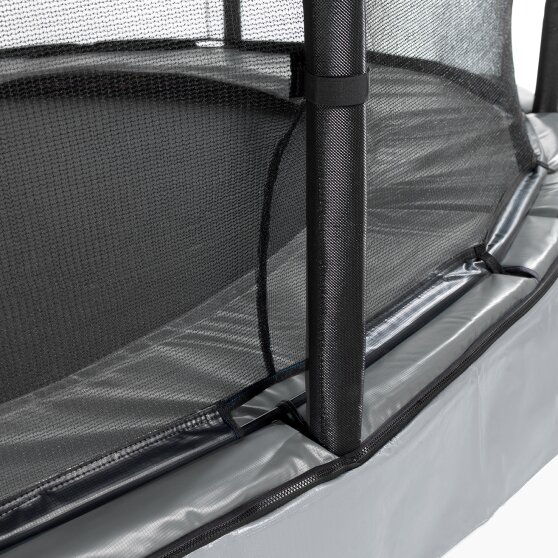 EXIT Elegant Premium ground trampoline 244x427cm with Deluxe safety net - grey