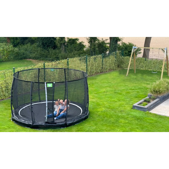 EXIT Allure Premium nedgrävd studsmatta ø366cm - grön