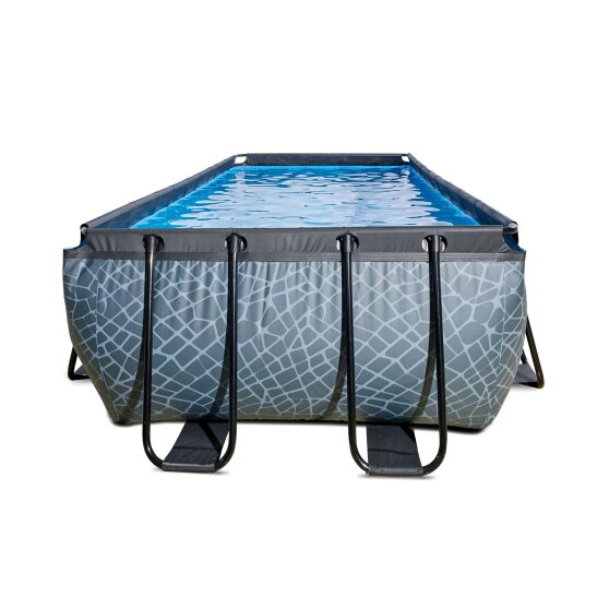 EXIT Stone pool 540x250x122cm med sandfilterpump - gr&aring;