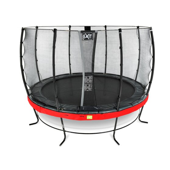 EXIT Elegant trampoline ø366cm with Economy safetynet - red