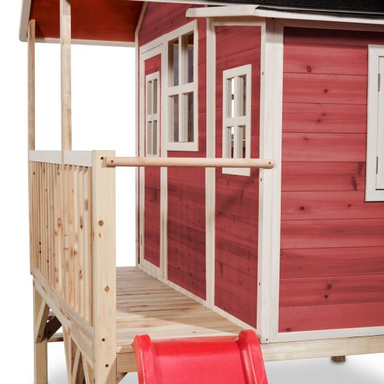 EXIT Loft 350 lekstuga av trä - röd