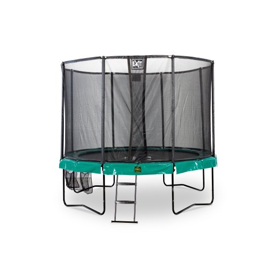 10.71.10.00-exit-supreme-trampoline-o305cm-with-ladder-and-shoe-bag-green