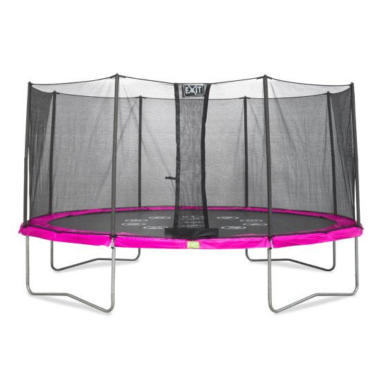 EXIT Twist trampoline ø427cm - pink/grey