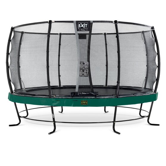 EXIT Elegant Premium trampoline ø427cm with Deluxe safetynet - green