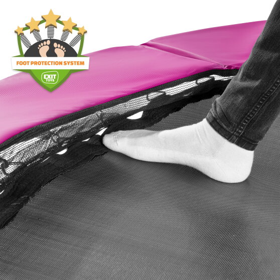 EXIT Silhouette nedgrävd sport-studsmatta 214x305cm - rosa