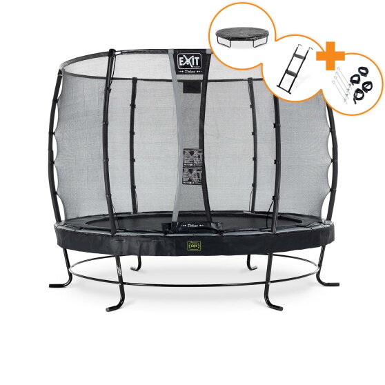 EXIT Elegant Premium studsmatta komplett set ø305cm - svart