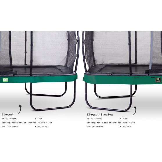 EXIT Elegant Premium studsmatta komplett set 214x366cm - grön