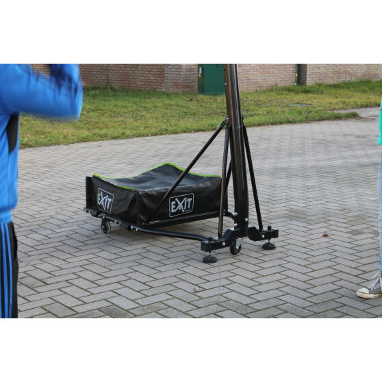 EXIT Galaxy portabel basketkorg på hjul med dunkring - grön/svart