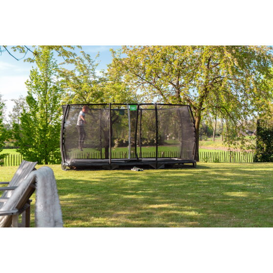 EXIT Allure Premium nedgrävd studsmatta 244x427cm - svart