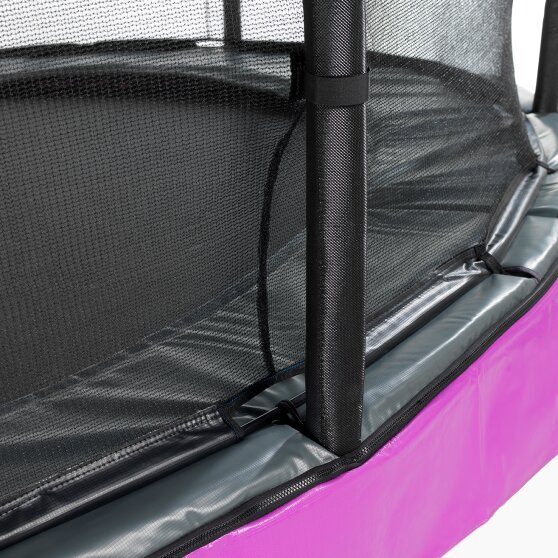 EXIT Elegant Premium ground trampoline 244x427cm with Deluxe safety net - purple