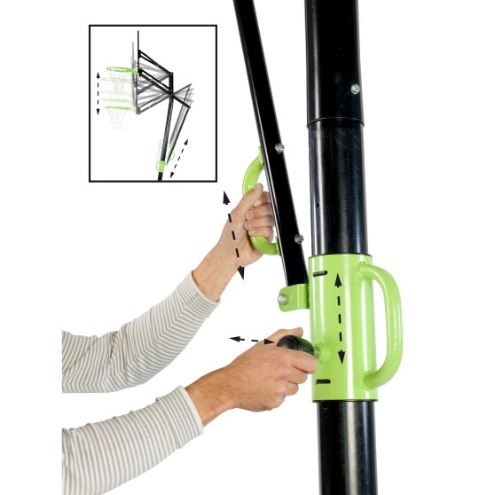 EXIT Galaxy basketball backboard for installing on ground with dunk hoop - black edition