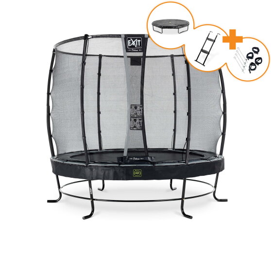 EXIT Elegant Premium studsmatta komplett set ø253cm - svart