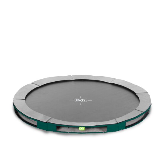 EXIT Elegant Premium nedgrävd sport-studsmatta ø366cm - grön