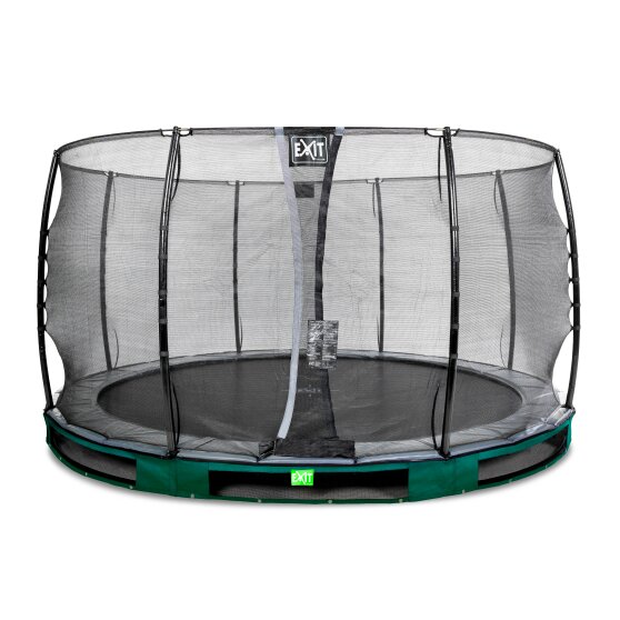 EXIT Elegant ground trampoline ø366cm with Economy safety net - green