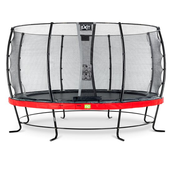 EXIT Elegant trampoline ø427cm with Economy safetynet - red