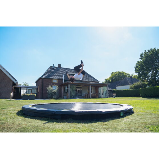EXIT Silhouette nedgrävd sport-studsmatta ø305cm - rosa