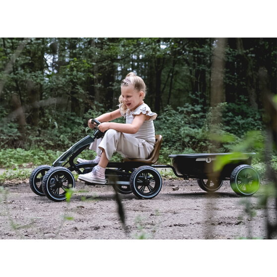 EXIT Foxy gokart med släp för barn svart | från 2 år
