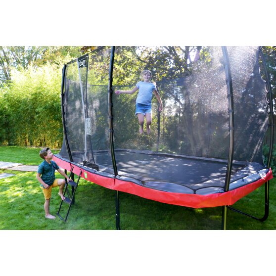EXIT Elegant trampoline 244x427cm with Economy safetynet - blue